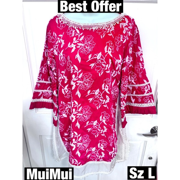 MuiMui Embroidered With Lace Tunic Dress. Detail to the max. Sz Lg - Picture 1 of 8